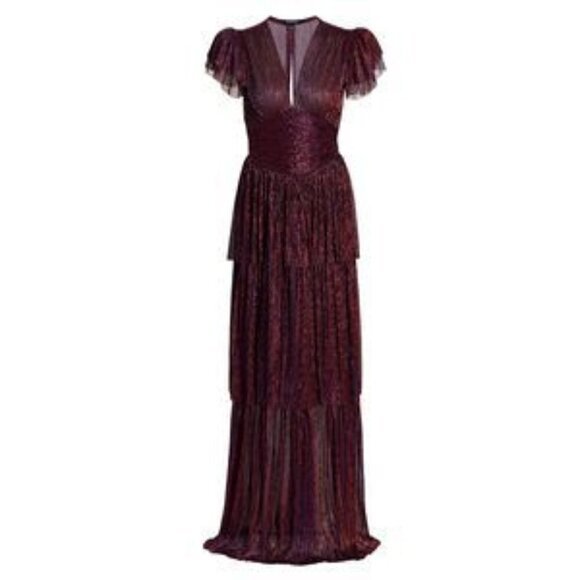 Sabina Musáyev Sarah Sequin Pleated Knit Maxi Dress - Picture 1 of 13